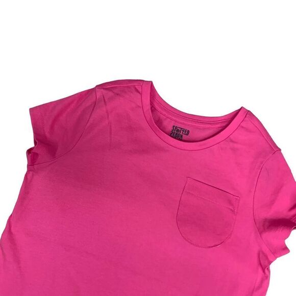 Spotted Zebra Girls size XXL 14 16 Pink cotton High low Pocket T-shirt top - Picture 6 of 11